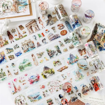 6 Rolls PET Tape Stickers for Scrapbook Supplies