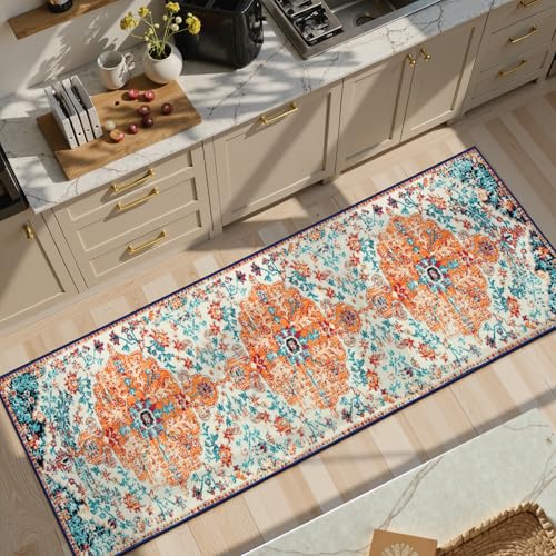 Reine Bohemian Floral Medallion 2'8" x 10' Hallway Runner Rug
