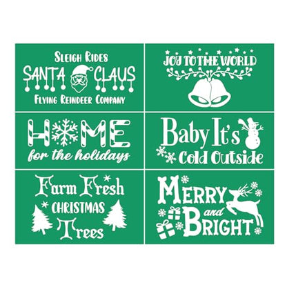 Christmas Tree Stencil Deer Silk Screen Stencils Reusable Self Adhesive Silk Screen Transfers Screen Print Stencil Holiday for Crafts on Wood