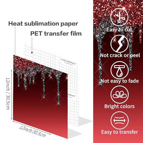 Glitter Transfer Sheets for Sublimation Blanks Mug Tumbler T