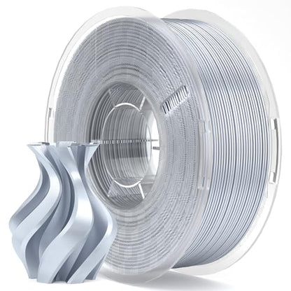Silk PLA 3D Printer Filament 1.75mm Silver Grey 1KG (35.27 Ounce)