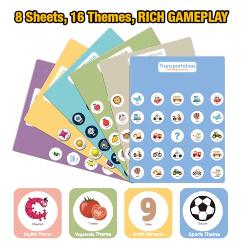 Matching Memory Game for Kids Age 3 4 5 6 7 8 Year Old