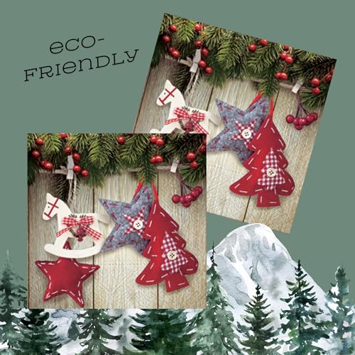 20 ct 13x13 Christmas Paper Decoupage Napkins (20 Count)