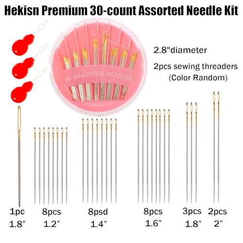 60Pack Sewing Needles for Hand Sewing Repair (10 Count)