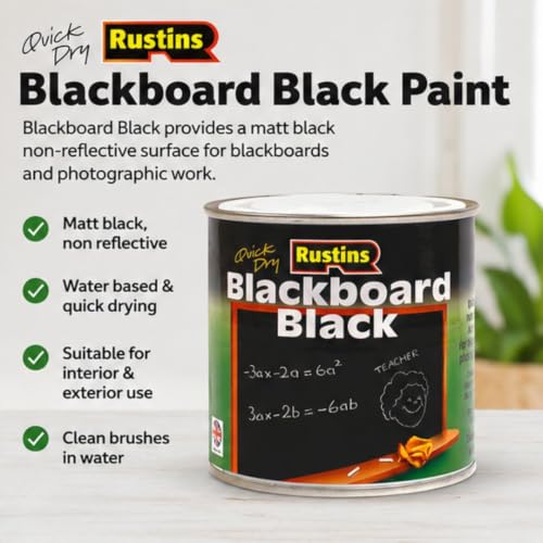 Quick Dry Blackboard Black Paint 2.5L (84.54 Fl Oz)