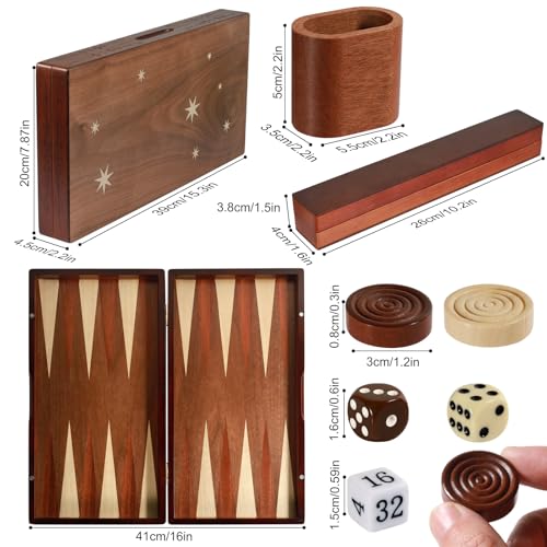 Handcrafted Wooden Backgammon Set