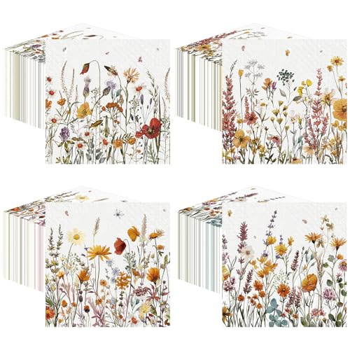 200 Pieces Fall Floral Cocktail Napkins 2 (200 Count)