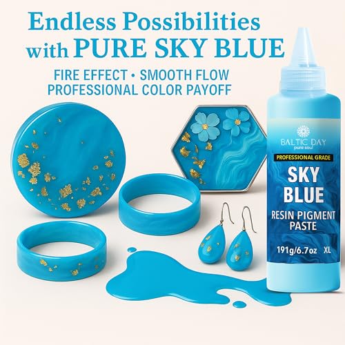 Light Blue Epoxy Resin Pigment Paste 6.7oz