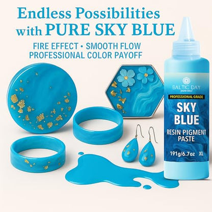 Light Blue Epoxy Resin Pigment Paste 6.7oz