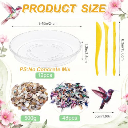 12 Kit DIY Stepping Stone Mold 10 Inch for Garden (12 Count)