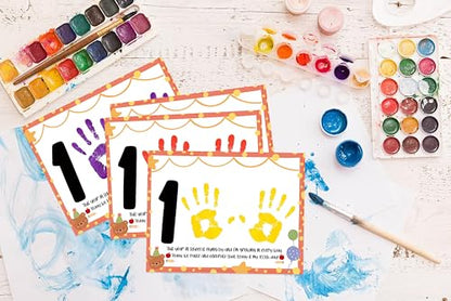 100th Day of School Handprint DIY Craft Greeting Cards