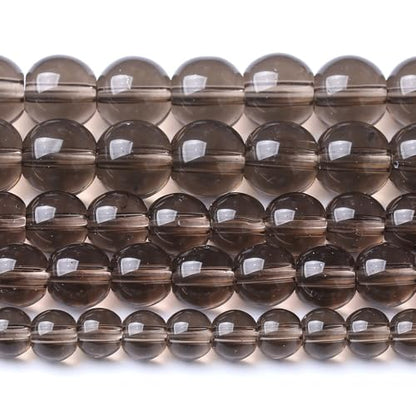 90pcs 8MM Smoky Glass Beads Round Loose Crystal Energy Beads for Jewelry Making DIY Bracelet Necklace 2 Strands 32"