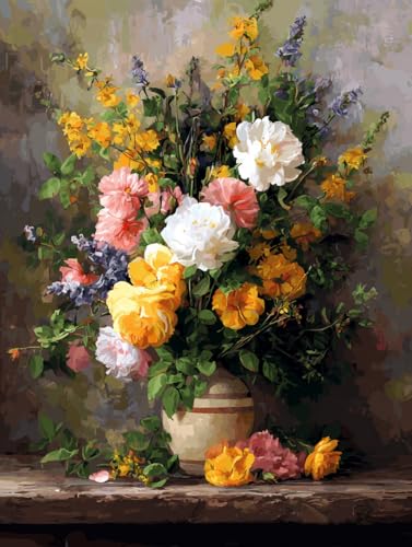 14 ct Counted Cross Stitch Kits for Adults Flowers Cross Stitch Patterns Stamped Printed Cross Stitch Kits