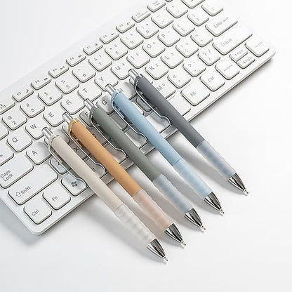 Ballpoint Pens Black Medium Point 1mm Pen with Super Soft Grip Ball Point Pen for Men Women Retractable Pens (12 Count)