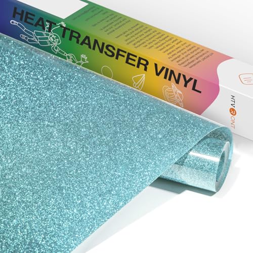 Light Blue Glitter HTV