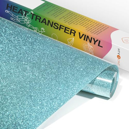 Light Blue Glitter HTV