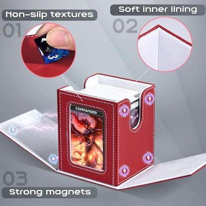 MTG Deck Box with Commander Window Display