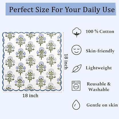 Hand Block Print Cloth Napkins (4 Count)