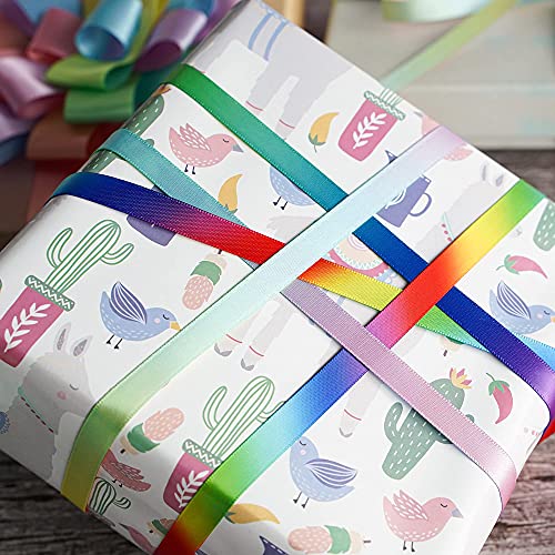 Pastel Satin Ribbon Pastel Rainbow Ribbon Pastel Color Craft Ribbons 3 (150 Foot)