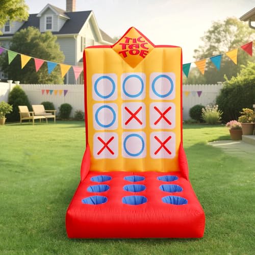 Inflatable Ball Toss Carnival Game with Built (10 Count)