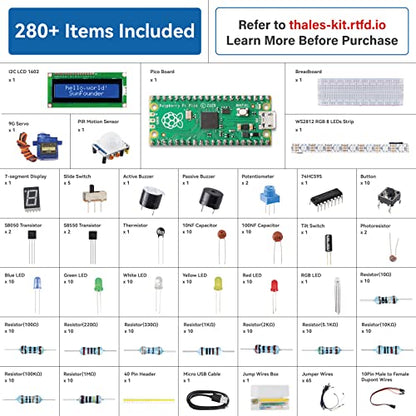 Starter Kit for Raspberry Pi Pico with 40 Projects Online Tutorials
