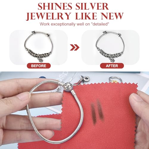 Silver Polishing Cleaning Cloth for Sterling Silver (50 Count)