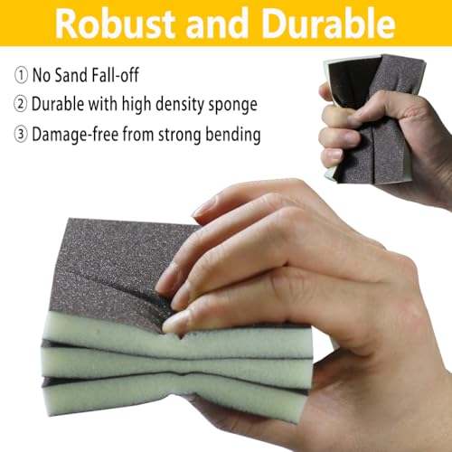 16PCS 60 Grits Sanding Sponge Coarse Sanding Block (16 Count)