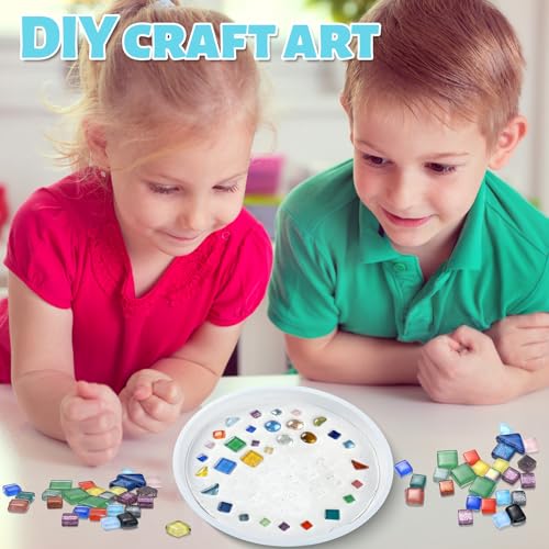 5 Pcs 3 Size Stepping Stone Kit for DIY Outdoor Garden Stepping Stone Includes Cement Molds Mosaic Tiles and Concrete Letter Stamps No Concrete Mix (5 Count)