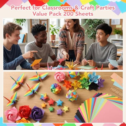 20 Colors Origami Paper 6 × 6 In