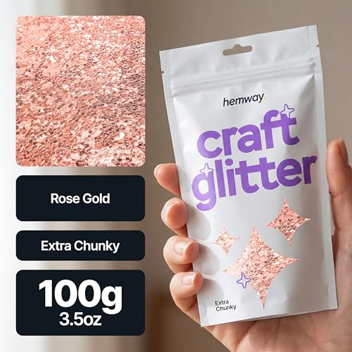 Craft Glitter Rose Gold 100g Extra Chunky Glitter (3.5 Ounce)