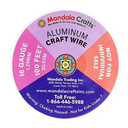 16 Gauge Rainbow Anodized Aluminum Craft Wire (400 Foot)