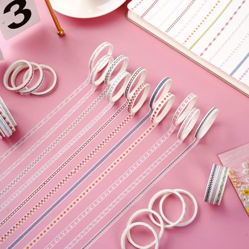 30 Rolls Floral Washi Tapes Set (30 Count)