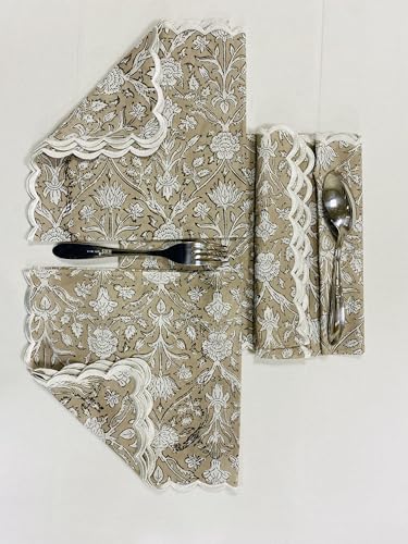Hand Block Print Cloth Napkins (4 Count)