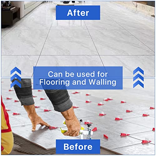Tile Leveling System Clips Spacers Tile Leveler Clips DIY Tile Leveler Spacers 4200 Pcs 1 (1000 Count)