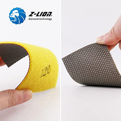 Diamond Abrasive Paper Sheets 120 Grit Diamond Sandpaper Nylon Back for Grinding Stone Glass Ceramic