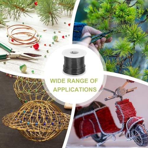 12 Gauge Anodized Aluminum Craft Wire Bendable Bonsai Training Wire 98 Feet 2mm for Sculpting Crafts Wreath Floral Beading Jewelry Making
