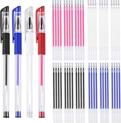 4 Pcs Heat Erasable Pens for Fabric with 12 Refills (16 Count)