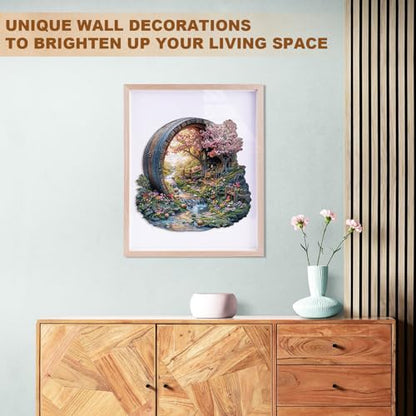 Wooden Puzzle Adults Spring Flower Jigsaw Puzzle 13.4*13.1in
