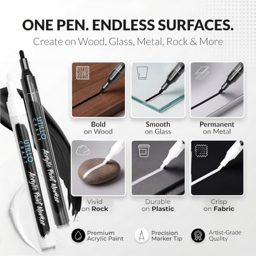 Black and White Paint Pens (8 Count)