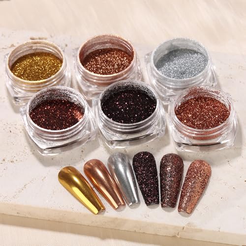 Chrome Nail Powder Metallic Mirror Effect Pigment Dust