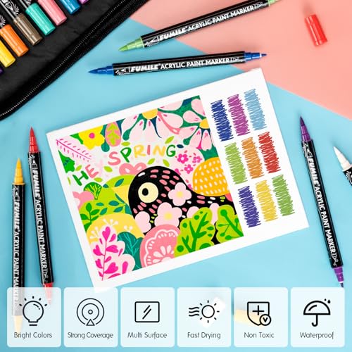 36Color Acrylic Paint Markers Set (36 Count)