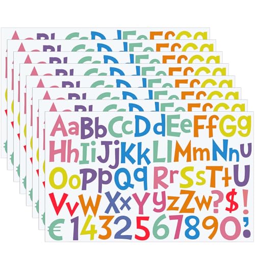 544 Pcs 16 Sheets Large Alphabet Stickers 2 Inch (544 Count)
