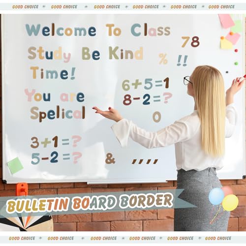 221 Pcs Boho Bulletin Board Letters for Classroom Wall (221 Count)