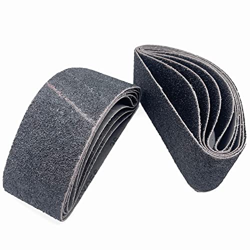 10 Pack 3 x 21 Inch Sanding Belts 36 Grit Silicon Carbide for Belt Sander