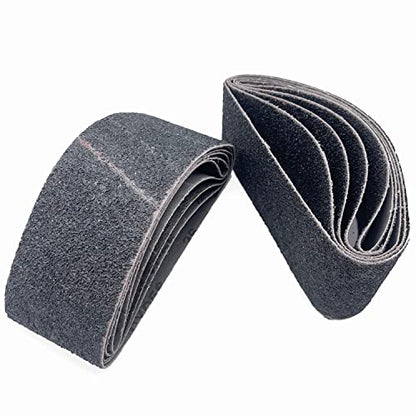 10 Pack 3 x 21 Inch Sanding Belts 36 Grit Silicon Carbide for Belt Sander
