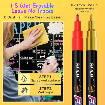 Liquid Chalk Markers for Blackboard (24 Count)