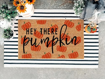 Fall Stencils for Door Mats 27”X17” Reusable Fall Doormat Stencils Hey There Pumpkin Stencil for Doormats Wood Sign Decor (6 Count)