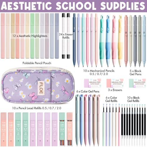 65PCS Aesthetic School Supplies Back to School Supplies Cute Stationary Set (65 Count)