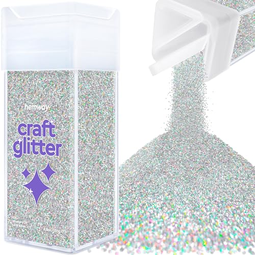 Craft Glitter Shaker Silver Holographic 110g Ultrafine (4.6 Ounce)