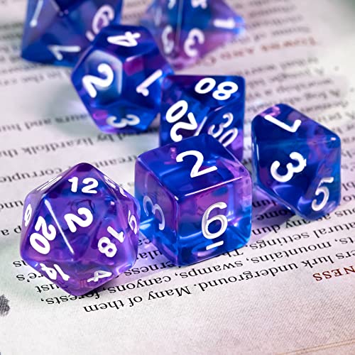 DND Dice Set D&D Polyhedral Dice with Dice Bag (7 Count)